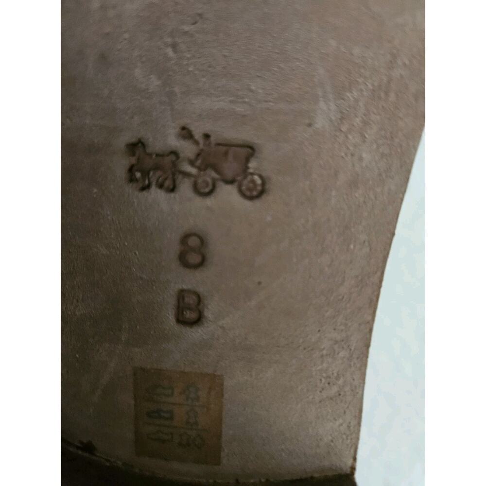 Coach Amy Moto Leather Biker Boots Tan Size 8 $248 - Picture 10 of 12